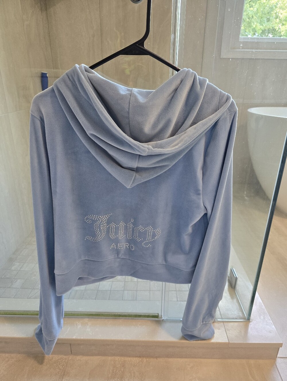 Baby Blue Juicy Couture Aero Velour Zip Jacket